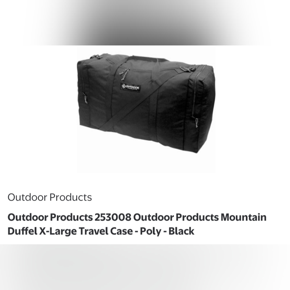 Outdoor Products - Black Mountain Duffel Bag XL